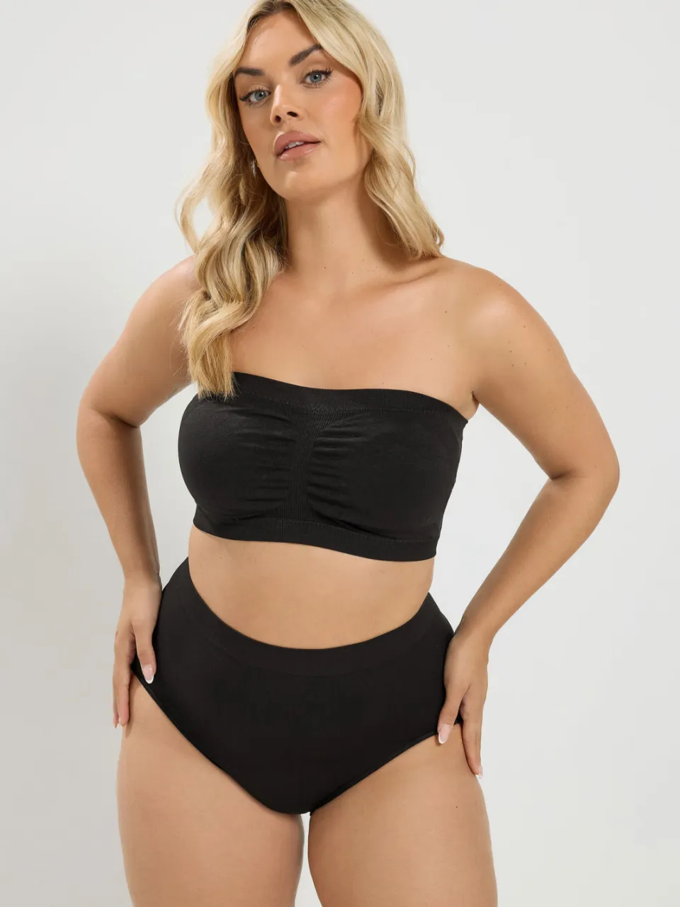 Yours Yourset 2Pack Zwarte En Witte Naadloze Voorgevormde Bandeaubeha'ssize 50-52, foto 3