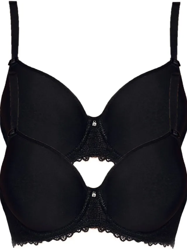 Viania 2-pack spacer beugelbeha Leni zwart zwart