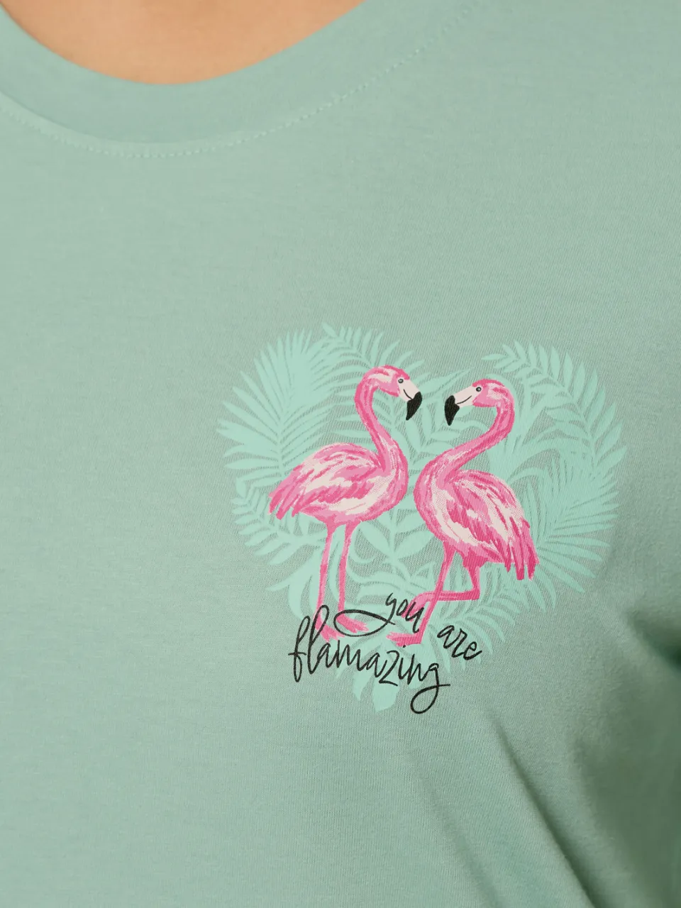 Yours Groene Pyjamaset Met Flamingoprint-64, foto 5