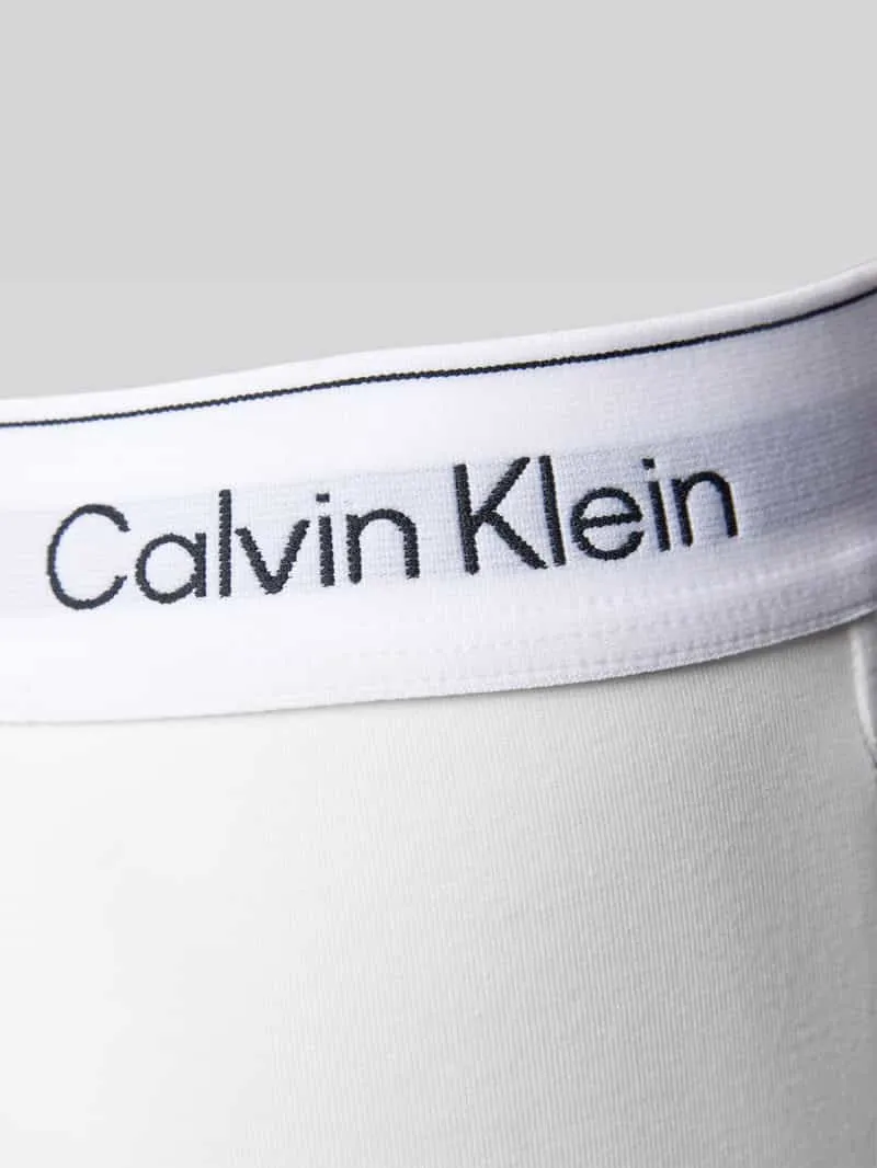 Calvin Klein Slips met logostitching, model 'Boyleg' wit, foto 3