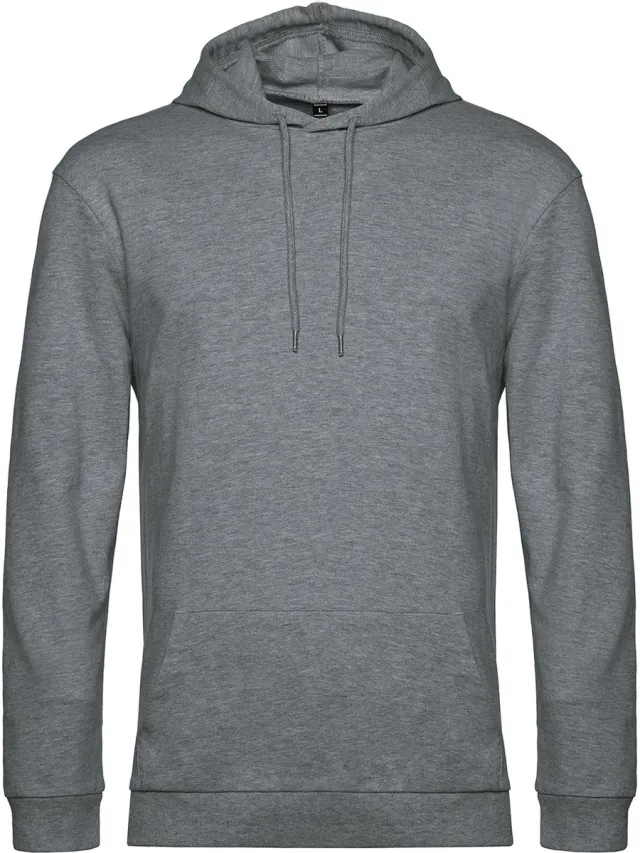 B&C Hoodie French Terry B&C Collectie maat M Heather Mid Grijs