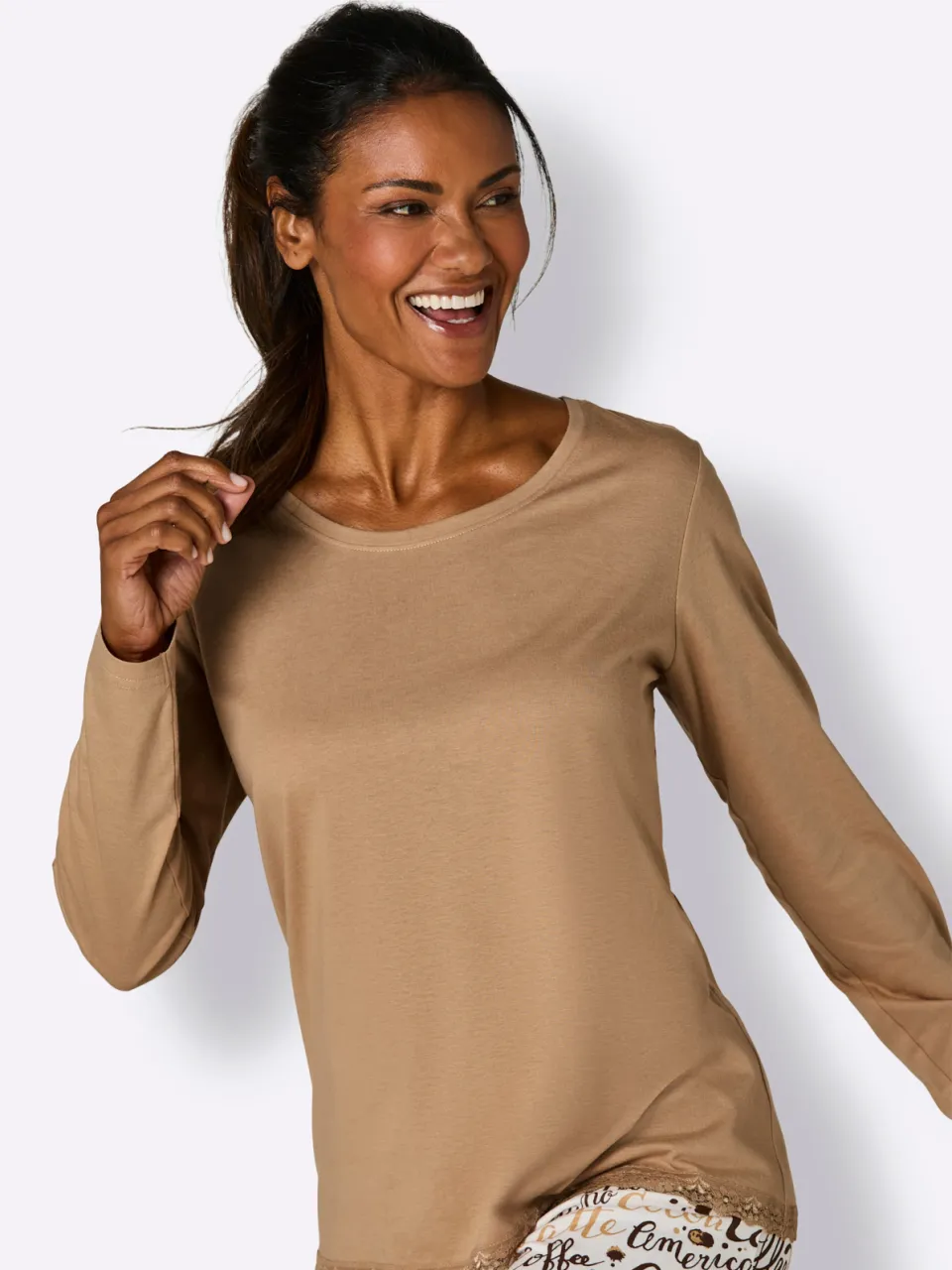 Pyjama-Shirt camel