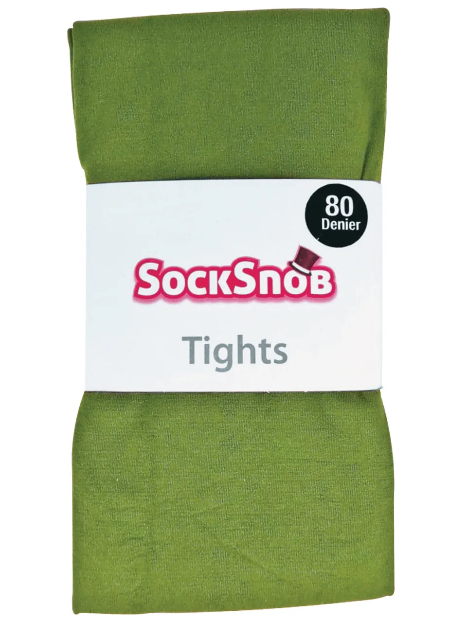 Sock Snob Dames 80 denier ondoorzichtige effen gekleurde panty's - Khaki Green, foto 2