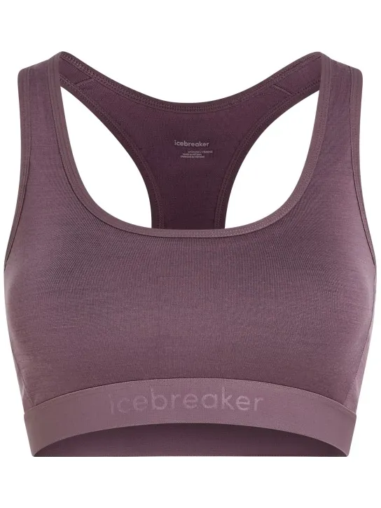 Icebreaker 125 Zoneknit racerback sportbeha paars Purper