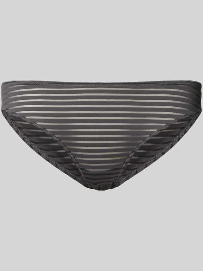 Marc O'Polo Slip met semi-transparant streepmotief Zwart
