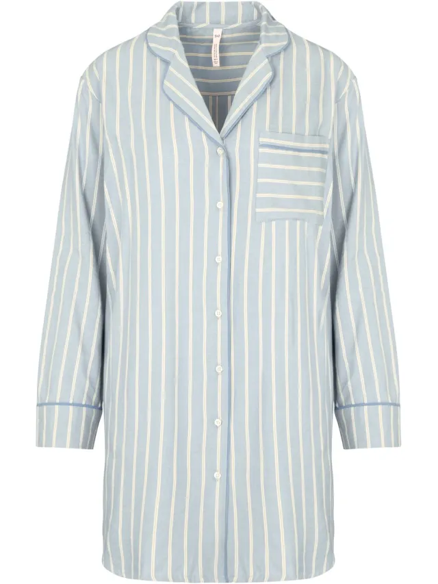 Hunkemöller Nightshirt Stripe Blauw