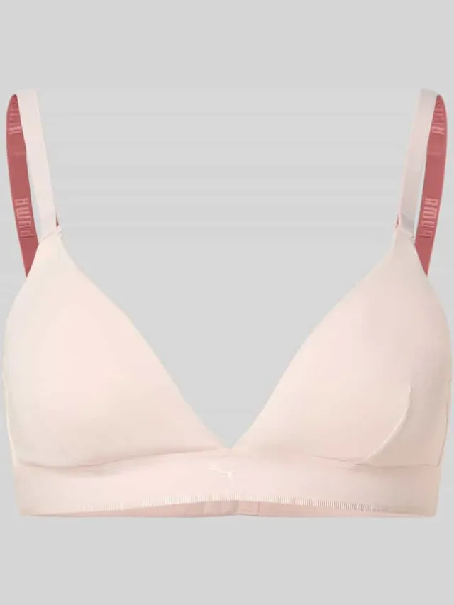 Puma Bralette in triangelvorm met verstelbare bandjes Lichtroze