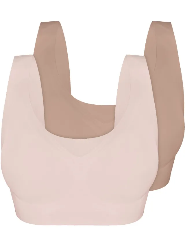 Sassa 2-pack Bustiers Bonded Micro nude-sand