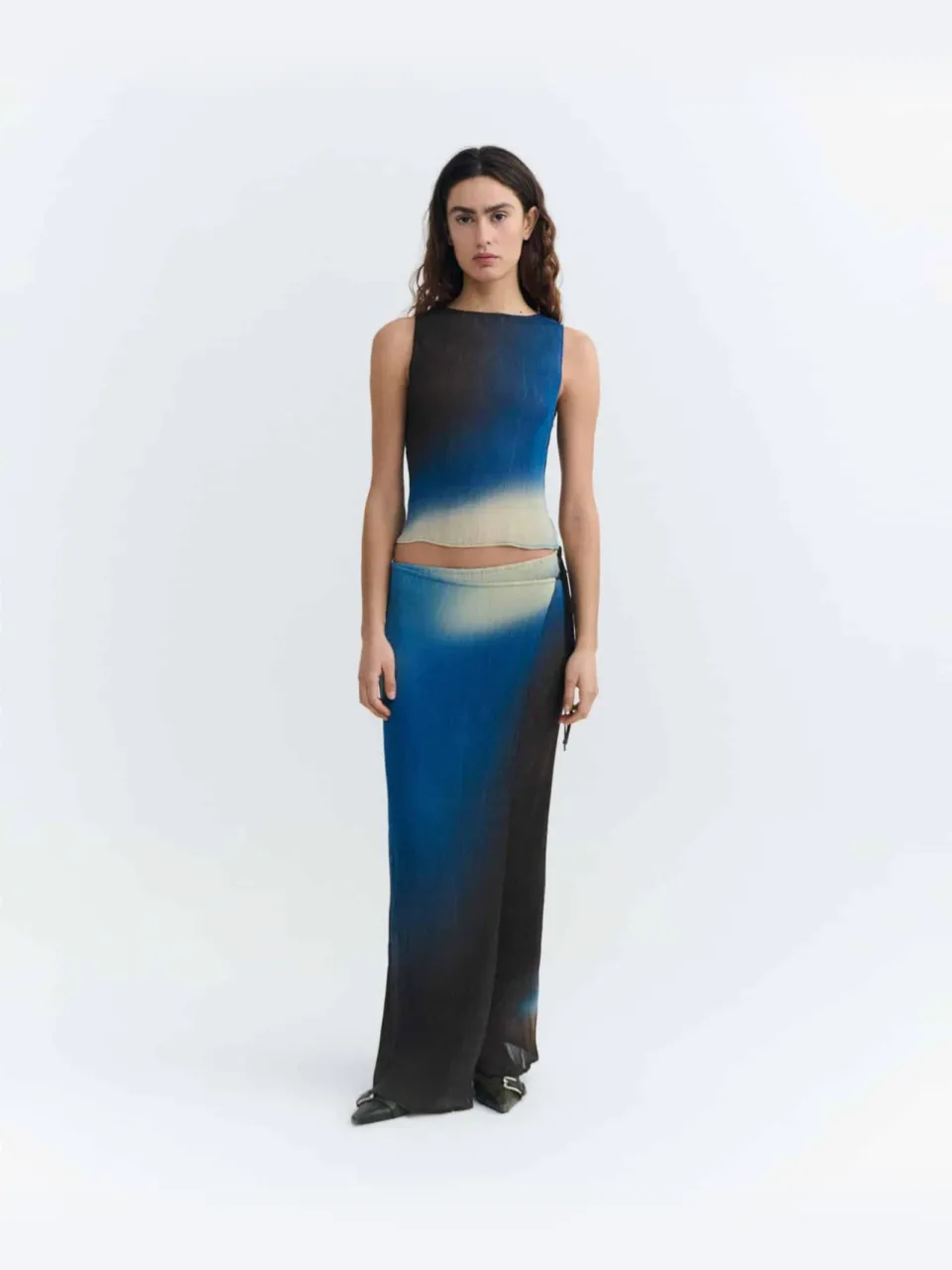 thinking mu dames vegan Rok Pauline Blauw Zwart Crème