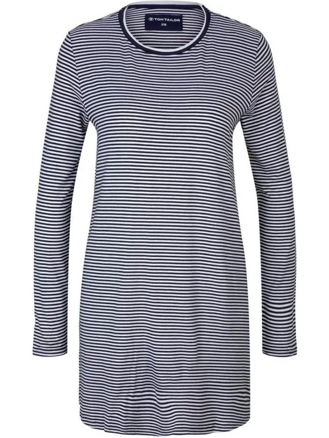 Tom Tailor Pyjama-jurk met streepjespatroon - blue ring