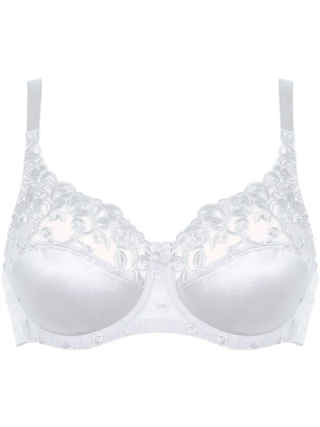 Naturana glanzende beugel BH met kant maat 75B wit