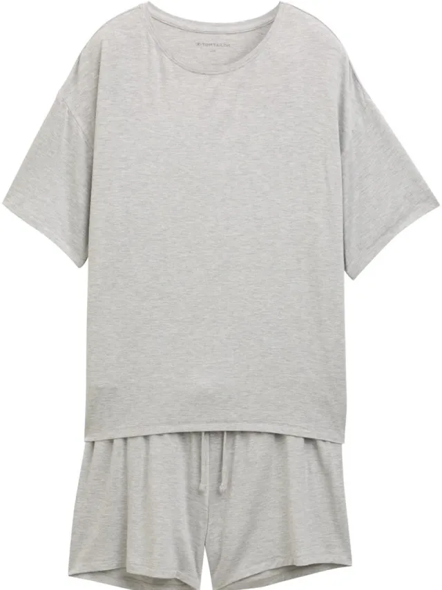 Tom Tailor Basis pyjamaset - grey-medium-melange