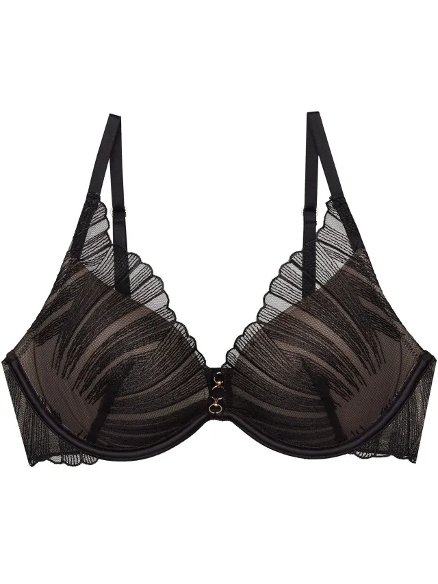 ESOTIQ Bossa - Push-upbeha - Zwart - 70B - Goudkleurige details Zwart;Goud