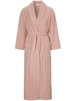 Damella Soft Velour Terry Robe Roze,Wit