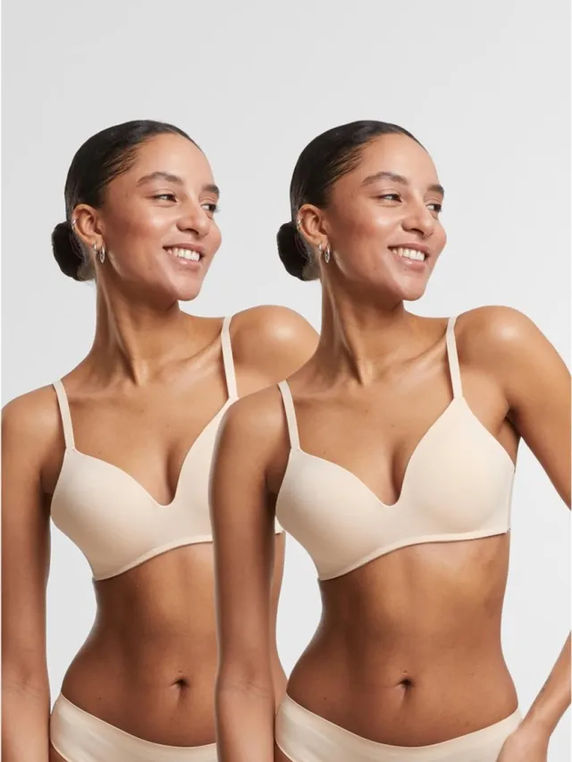 Urban Classics Basic padded 2-Pack BH - 75C - Beige/Beige