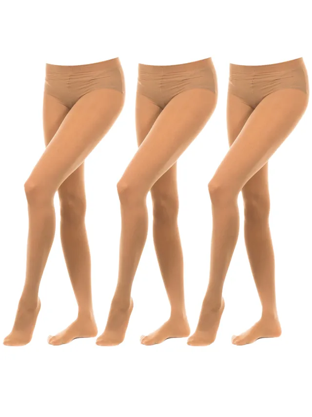 Vignoni Set-3 strakke microvezelslips van 50 deniers MICRO-50 vrouw beige, foto 2