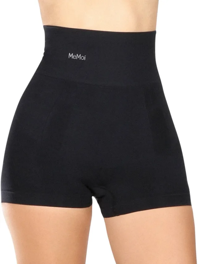 MeMoi BodySmootHers High Waist Sculpting Boy Shorts voor dames zwart