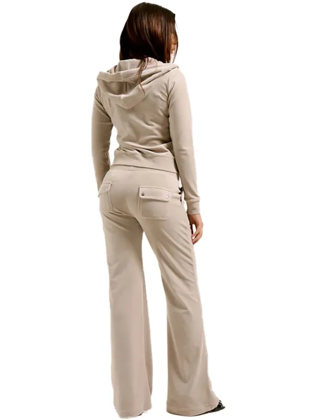 Juicy Couture Robertson hoodie met ritssluiting BEIGE