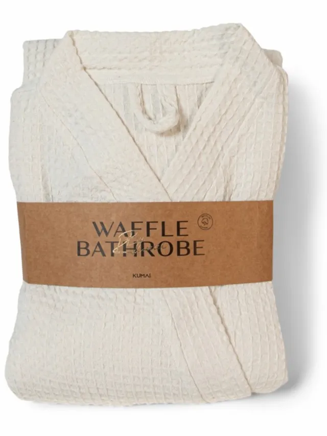 Kumai Wafel Badjas - Wit - Unisex