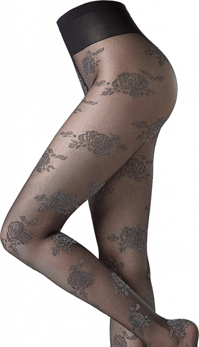 Oroblu silver rose 20 den panty maat S zwart