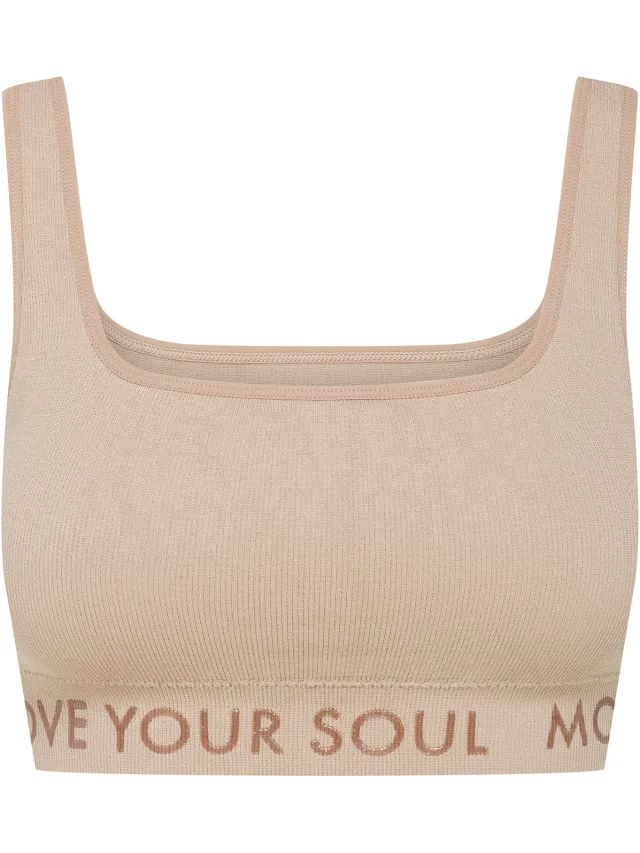 Henderson Fleen - Naadloze bralette - XL - Uitneembare cups - Beige