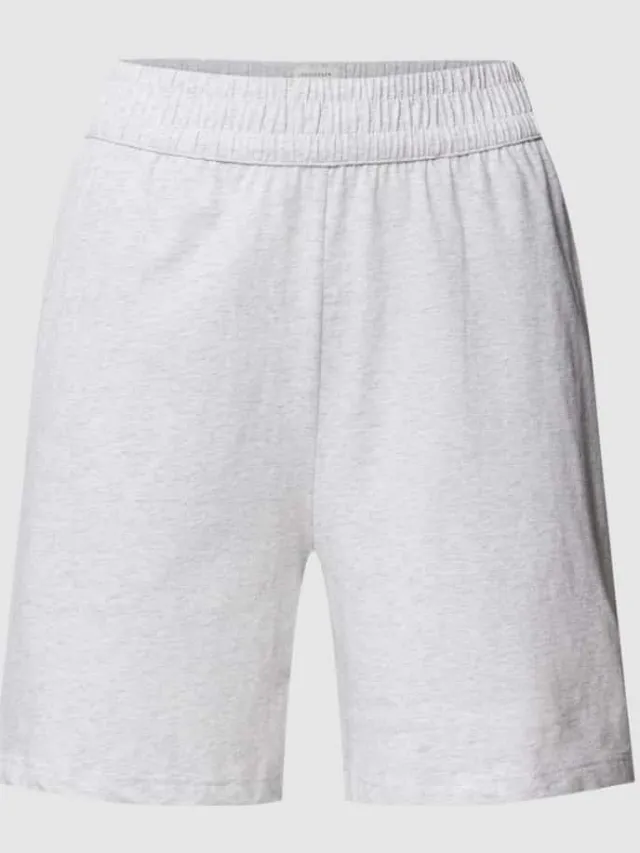 Schiesser Korte pyjamabroek met elastische band lichtgrijs gemêleerd, foto 2