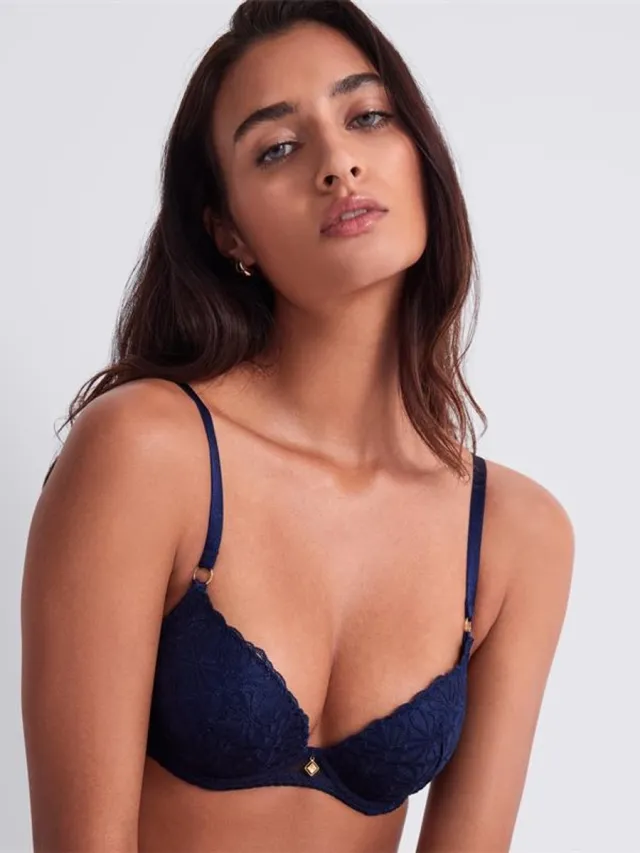 Aubade Secret Memories Push-Up Bh 6FN08 Deep Blue - maat EU 80B / FR Blauw