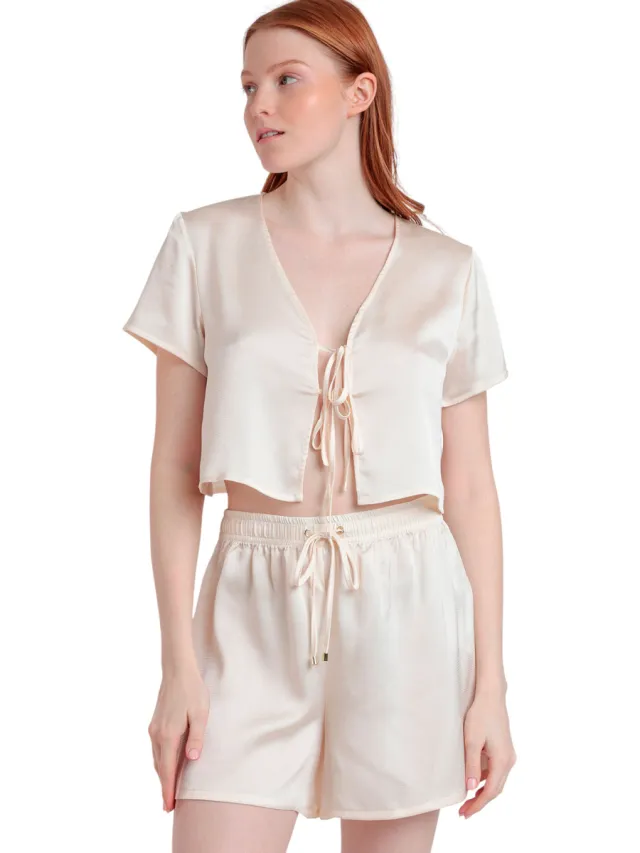 Admas Sweet Luxe pyjamaset wit