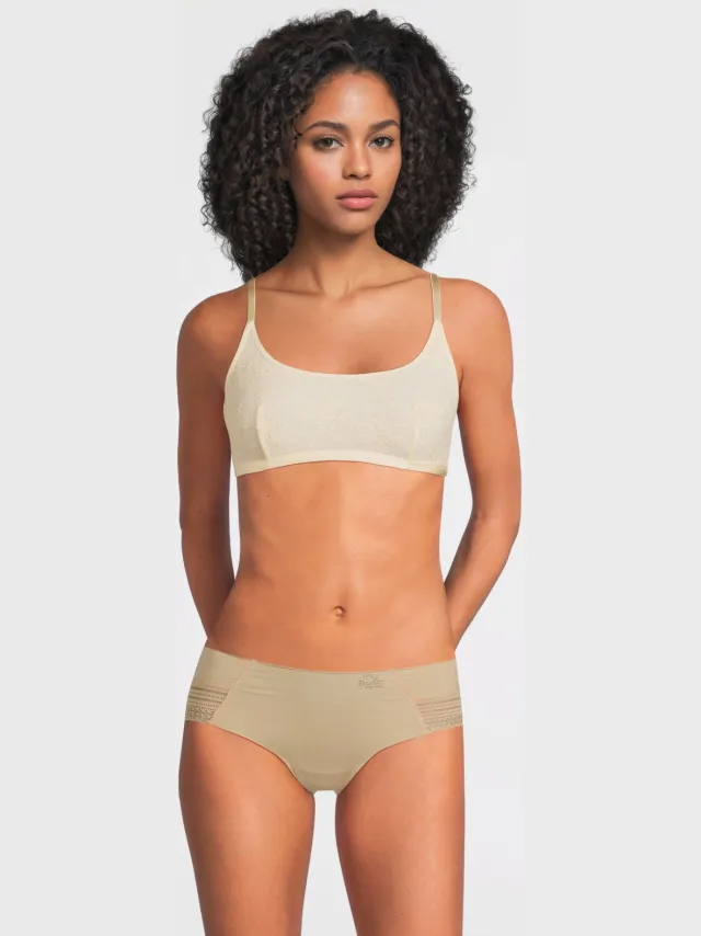 My Basic by After Eden hipster met kant beige (set van 3)