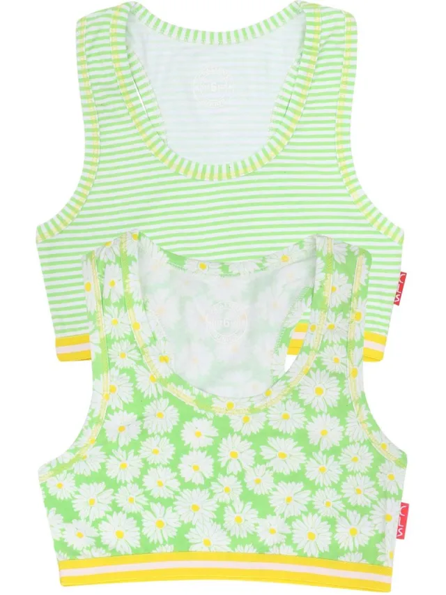 Claesen's Crop Top Daisy 2-pack 92-98 (XXS) Multicolor