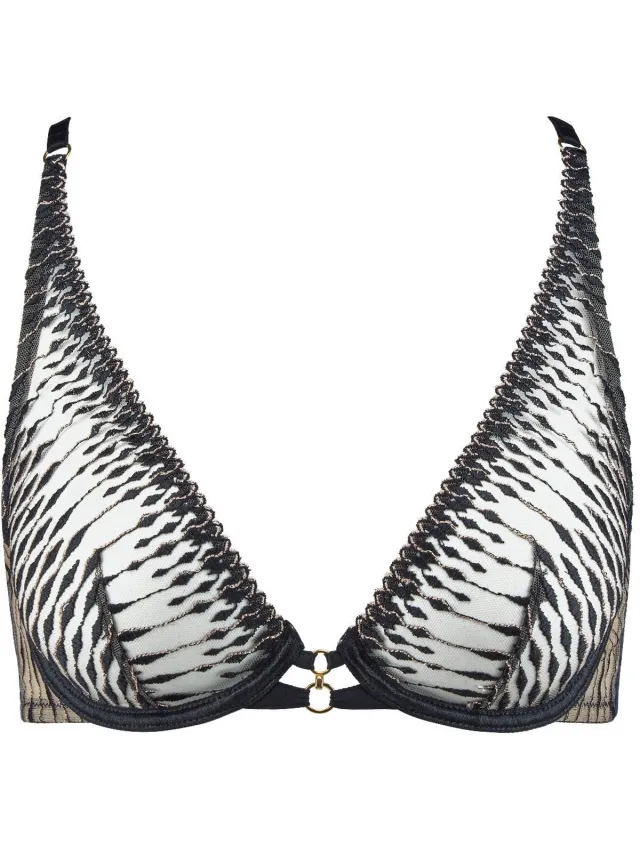 Aubade Voodoo Kiss Triangel Beugel Bh 3DN12 Millenium Black - maat EU 75E / FR Zwart