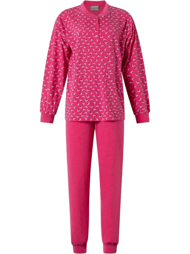 Lunatex dames pyjama - Porto Tulp - fuchsia Fuchsia, porto tulp