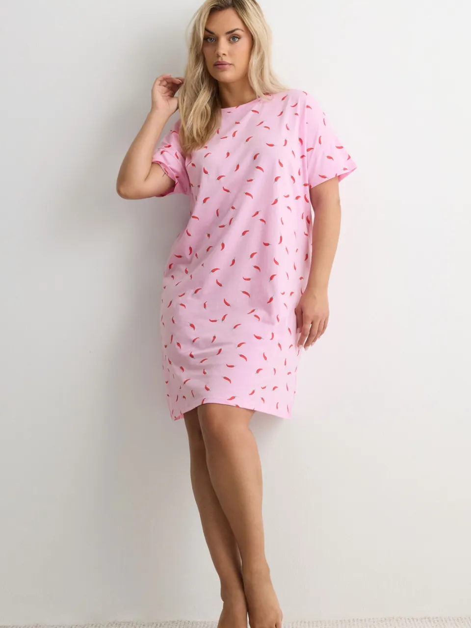 Yours Roze Chili Slaapshirt Nachthemd-48, foto 2