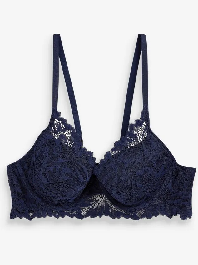 Next Dames - Kanten ultieme comfortabele beha - Blauw Navy Blue
