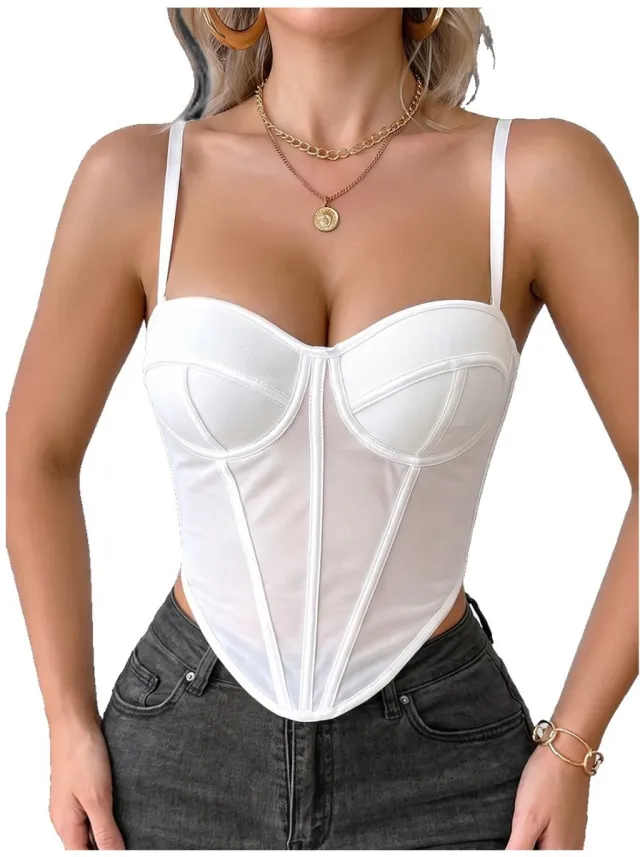 Currero Bodysuit Dames - Shapewear - Bodystocking - Corrigerende Body - Ingebouwde BH - Vormgevend & Afslankend Effect - Wit