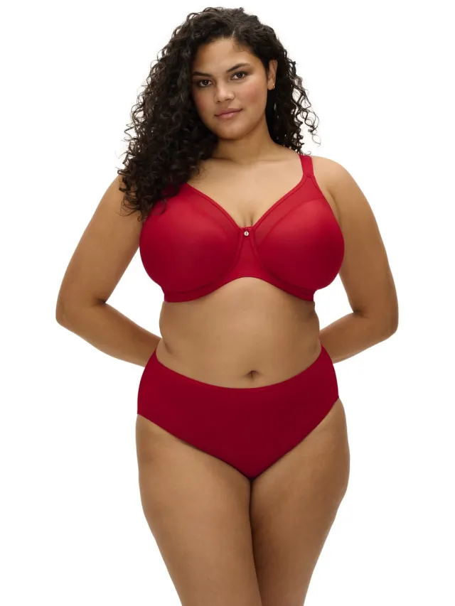 Elomi BH "Smooth" - " Haute Red" - Gevormde Cups Niet Gevuld - 75-90 I-Cup ROOD