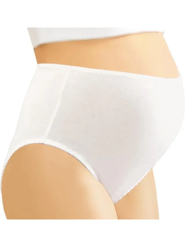 Tonus Elast Slip voor aanstaande moeders - hoge taille - katoen - WIT / XL-made in EU
