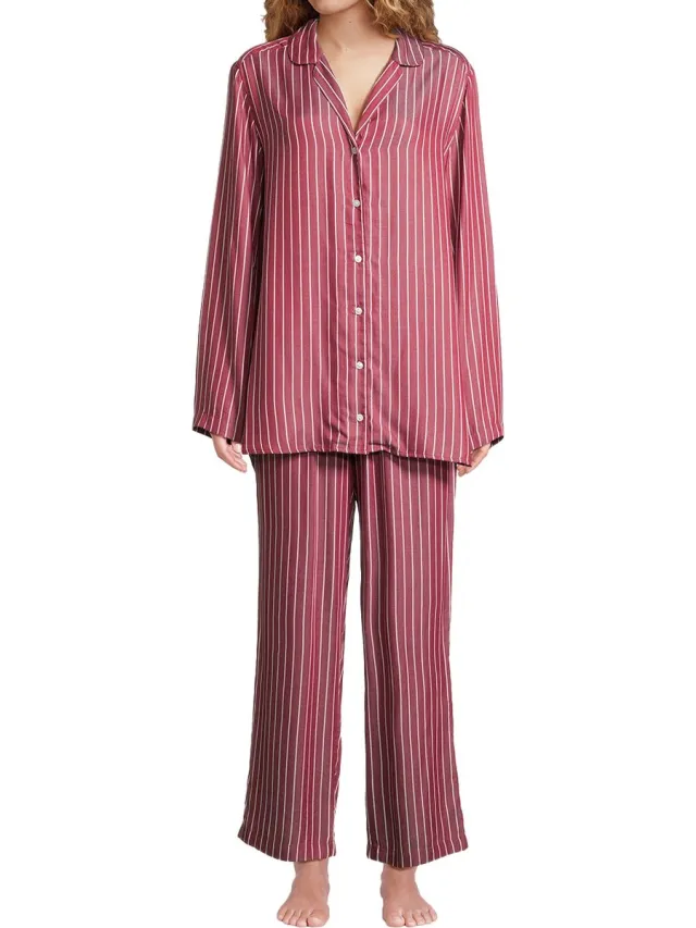 Seidensticker Dames pyjama Classic Web rood