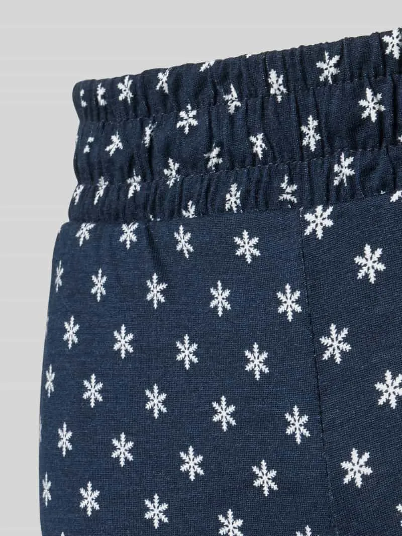 Christian Berg Woman Pyjamabroek van mix van katoen en modal Donkerblauw