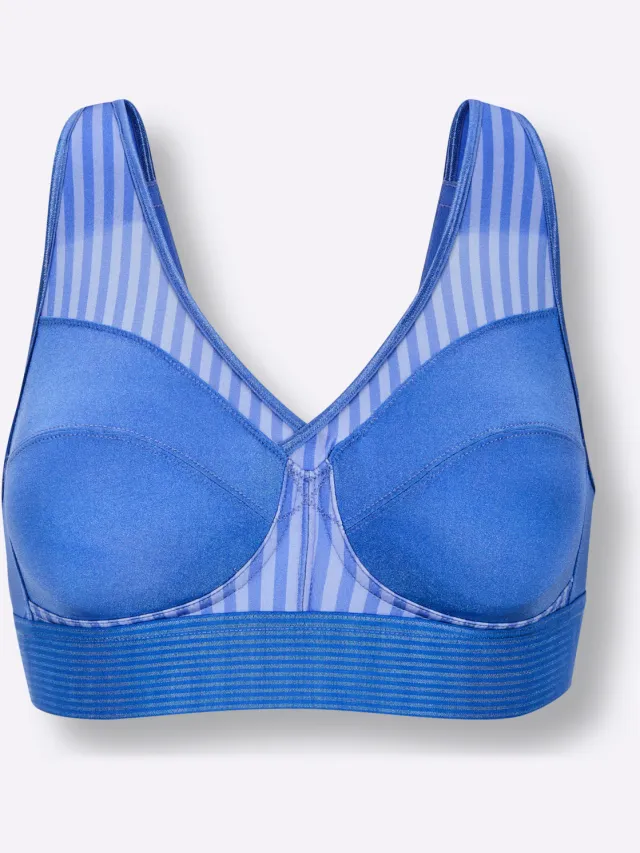 sportbeha zonder beugel middenblauw middenblauw/bleu, foto 2