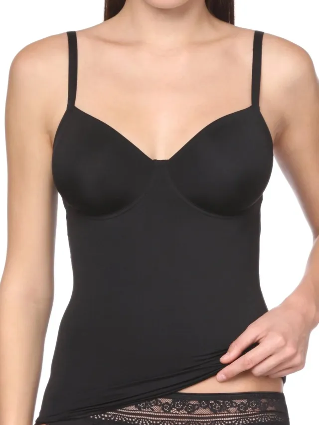 Nina von C. Nina von C BH hemdje met beugel zonder vulling - Secret shape - Zwart - Wit - Creme