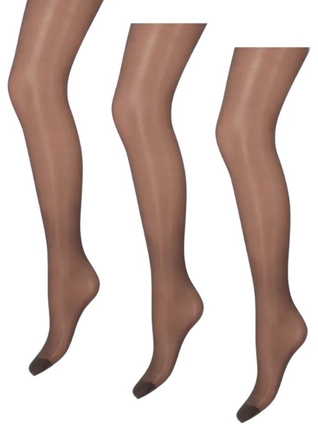 Marianne Zijdeglans Dames Panty - 15 Denier - 3-Pack - Singapore