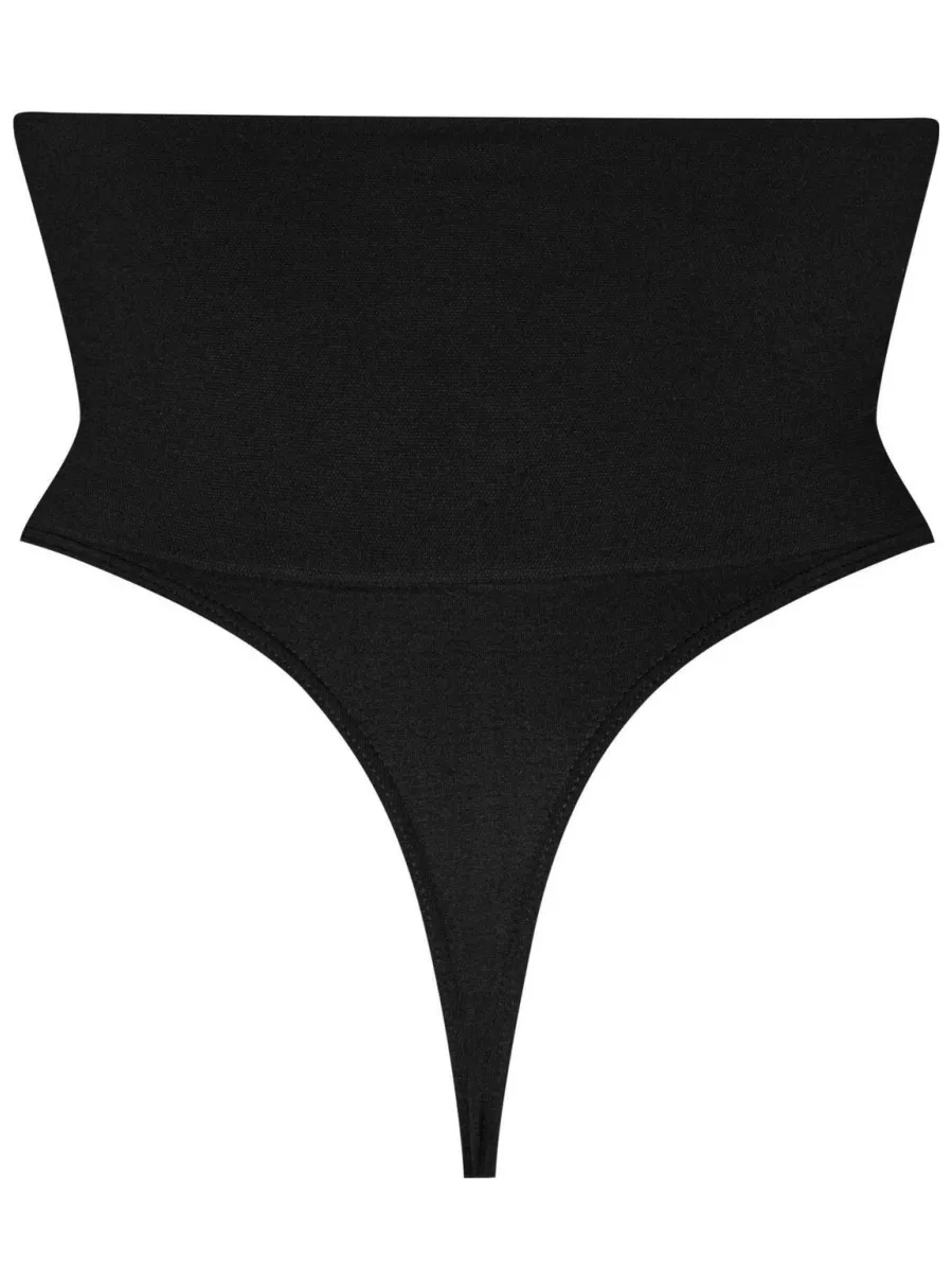 MAGIC Bodyfashion seamless high waist corrigerende string Shimmer zwart, foto 3