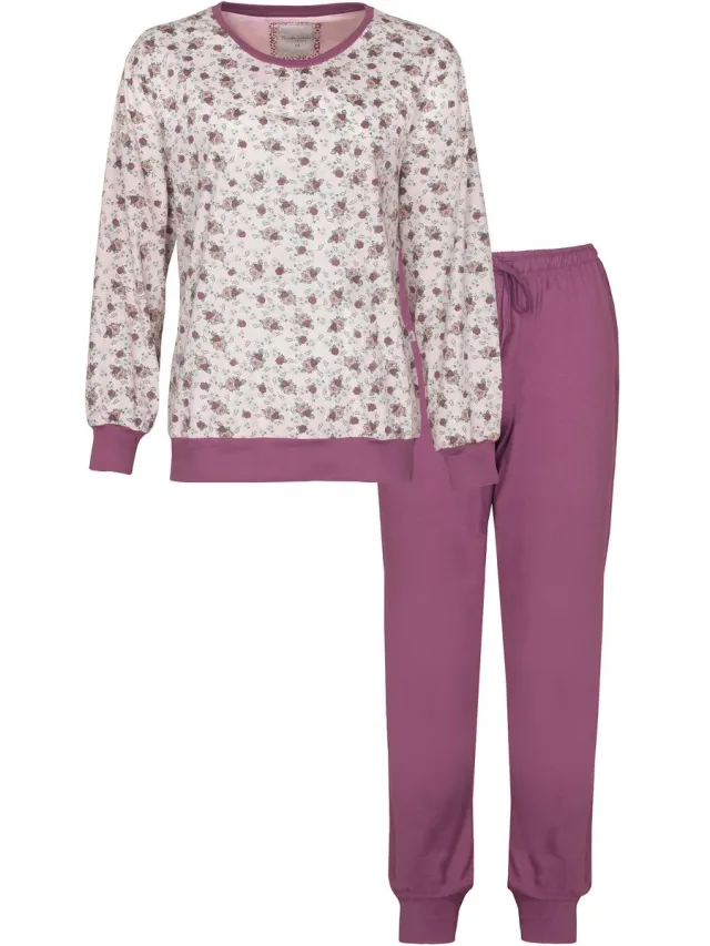 Tenderness Dames Pyjama - 100% Gekamde Katoen - Roze