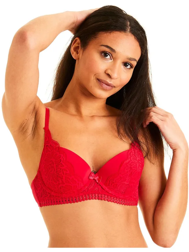 Pomm'Poire Dames opgevulde bh Pomm'Poire Sabre rood