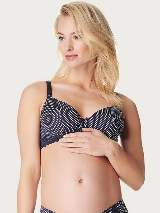 Noppies Dots voedingsbh blauw