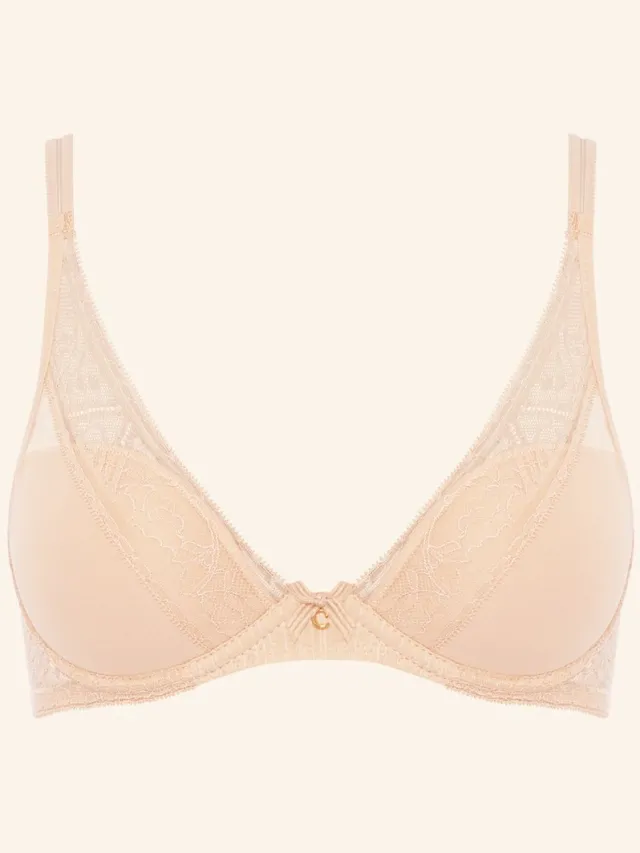 ESOTIQ Alto Chantelle - Plungebeha - Beige - Kanten afwerking