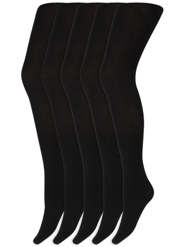 Marianne Gekleurde Panty’S | Micro | 60 Denier | Merk: Marianne | Maat: S T/M Xxl | Kleur: Zwart | 5 Paar