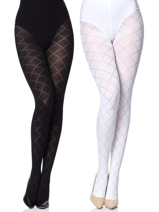 Merry Style Dames Panty 2 Pack - 60 DEN- 3D-technologie - Polyamide – Zwart/Wit – M - MS-GB-328-2B