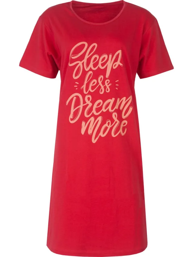 Temptation Dames Nachthemd - Big Shirt - Slaapkleedje - Rood